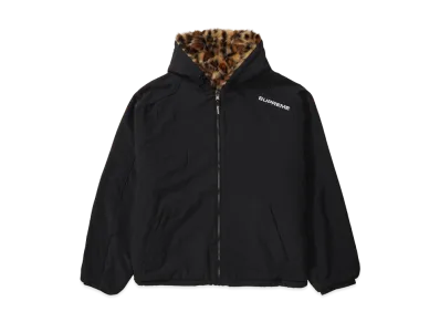 Supreme Faux Fur Reversible Hooded Track Jacket "Black"