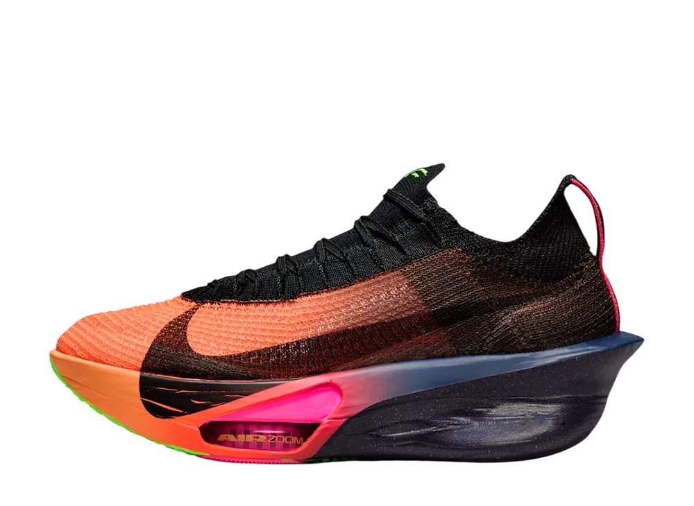 ナイキ ウィメンズ アルファフライ3 "オレンジパルス/パープルダイナスティー/エレクトリックグリーン/ブラック"