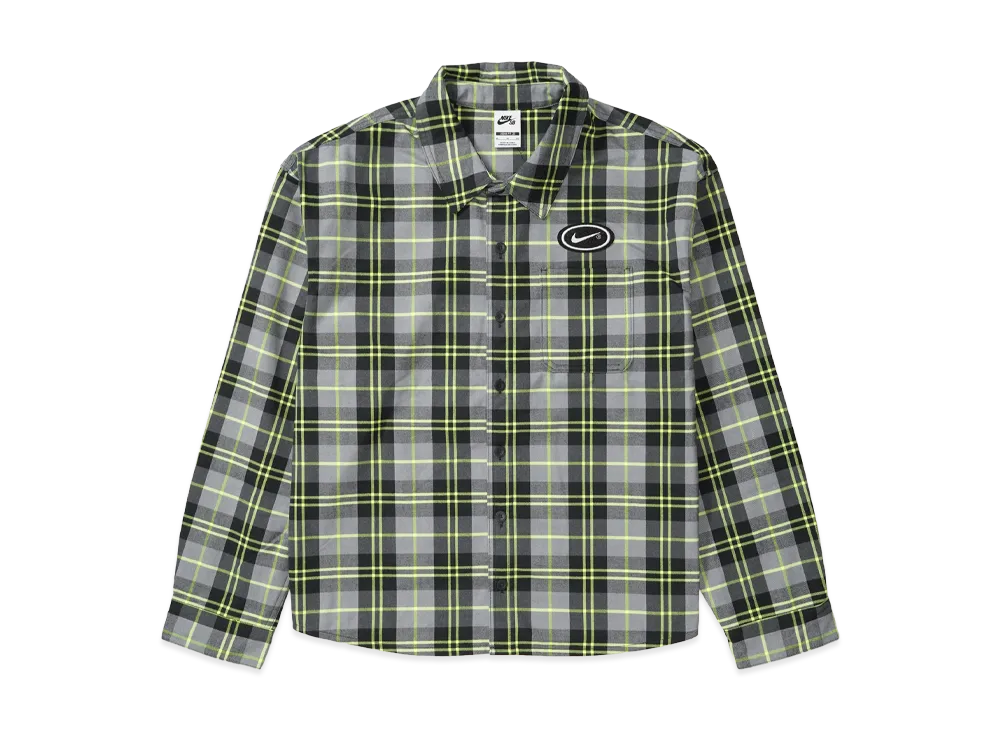 Nike SB x Eric Koston Flannl Btn Up Kos L/S Top "Dark Smoke Gray/Volt"