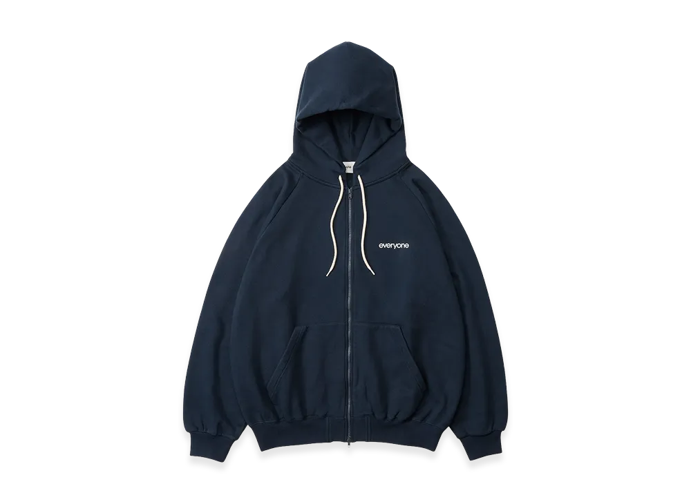 everyone Original Logo Zip Up Hoodie "Navy"