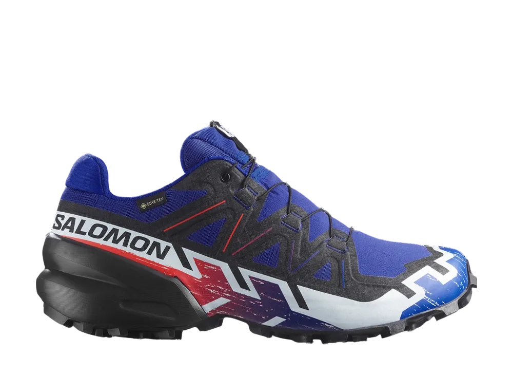 サロモン スピードクロス6 ゴアテックス エキップ "サーフ ザ ウェブ/ファイアリーレッド"