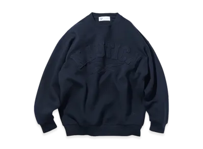 Reebok x NAUTICA Arch Logo Cardboard Knit Crewneck Sweatshirt "Navy"