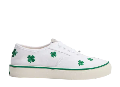 Dior Women's Saltwind Sneaker Dior Clover Embroidered Cotton "White"