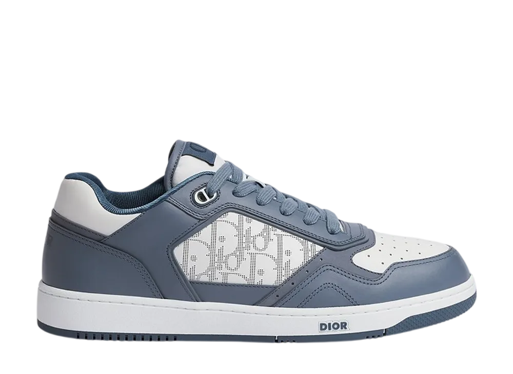 ディオール B27 アップタウン ロートップスニーカー スムースカーフスキン & ディオール オブリーク ギャラクシー レザー "ブルー/ホワイト"