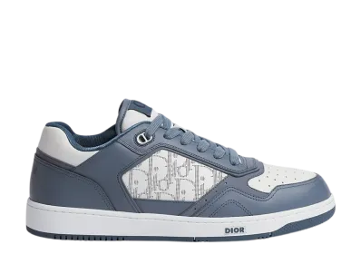 Dior B27 Uptown Low Top Sneaker Smooth Calfskin & Dior Oblique Galaxy Leather "Blue/White"