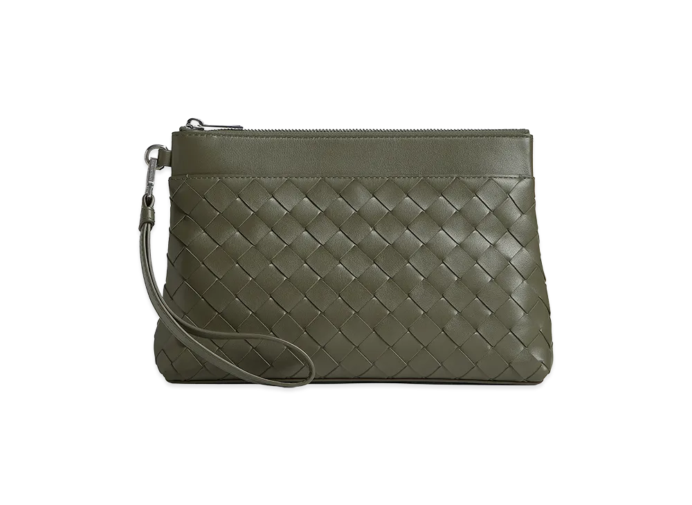 Bottega Veneta Intrecciato Prism Pouch "Crocodile"