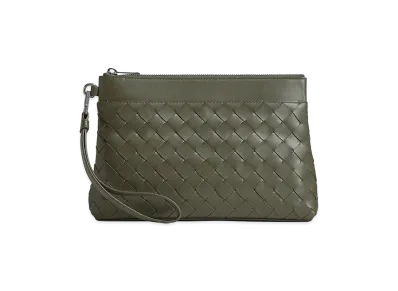 Bottega Veneta Intrecciato Prism Pouch "Crocodile"