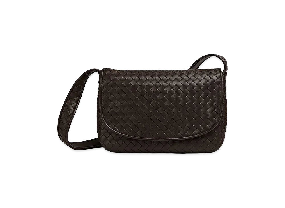 Bottega Veneta Veneto Flap Messenger "Fondente"