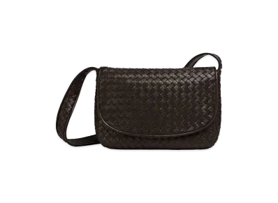 Bottega Veneta Veneto Flap Messenger "Fondente"