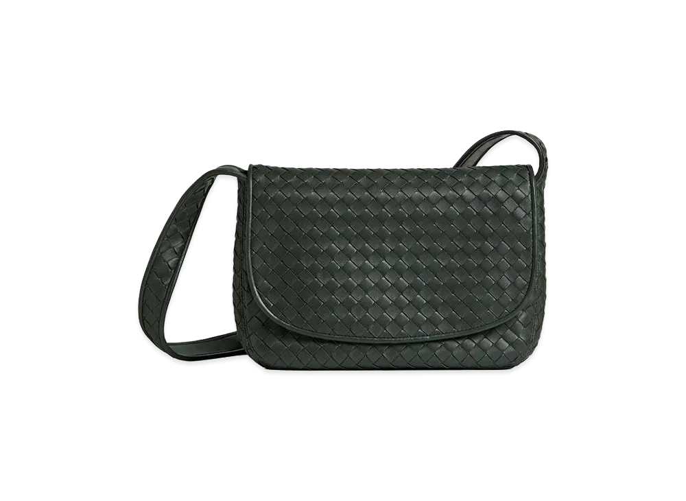 Bottega Veneta Veneto Flap Messenger "Dark Green"