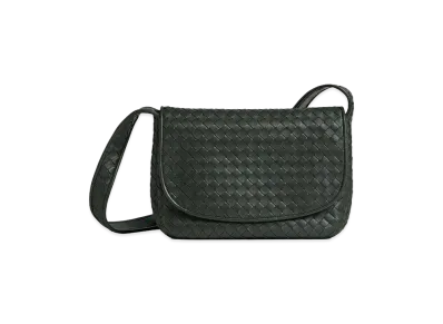 Bottega Veneta Veneto Flap Messenger "Dark Green"