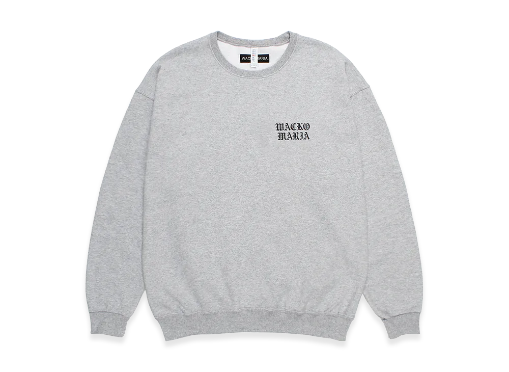 WACKO MARIA Crew Neck Sweat Shirt ( TYPE-1 ) "Gray/Black"