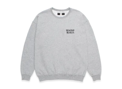 WACKO MARIA Crew Neck Sweat Shirt ( TYPE-1 ) "Gray/Black"