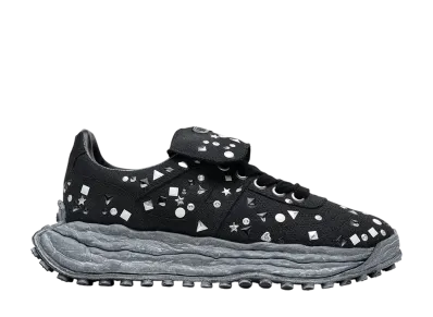 Maison MIHARA YASUHIRO SCOTT OG Sole Embellished Canvas Low-top Sneaker "Black/Black"