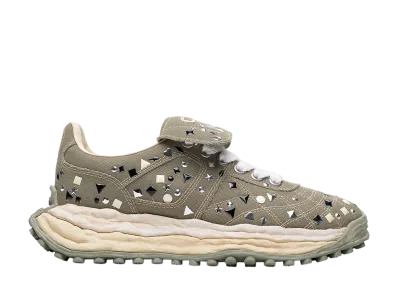 Maison MIHARA YASUHIRO SCOTT OG Sole Embellished Canvas Low-top Sneaker "Green"