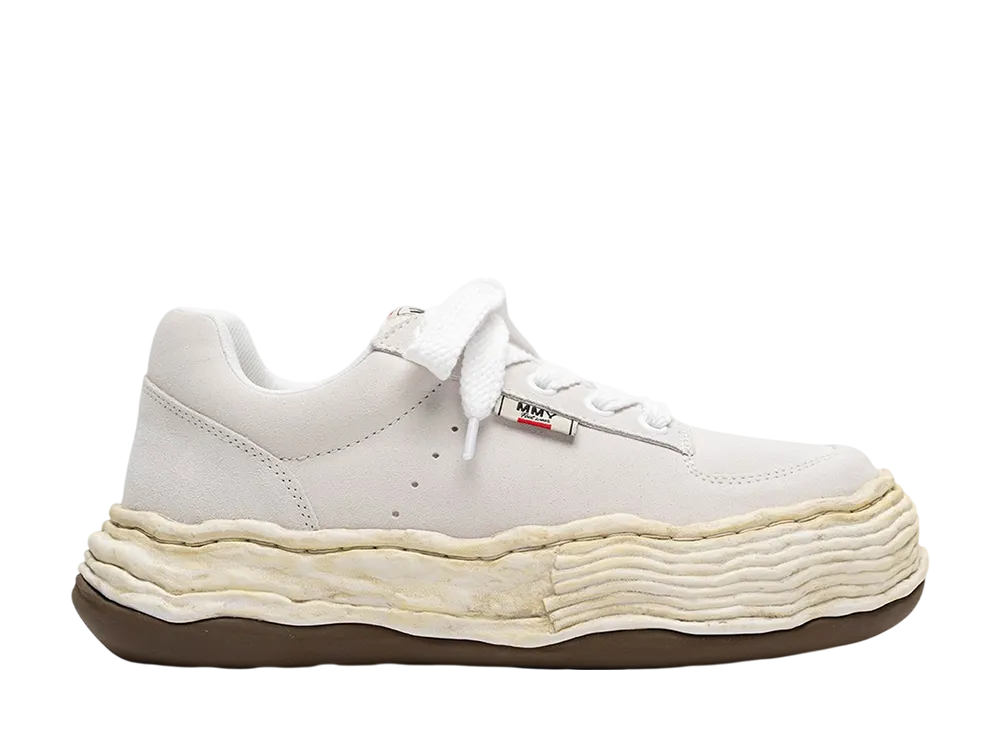 メゾンミハラヤスヒロ オリバー ディストレスト ソール スエード ロートップ スニーカー "ホワイト" (A16FW708)