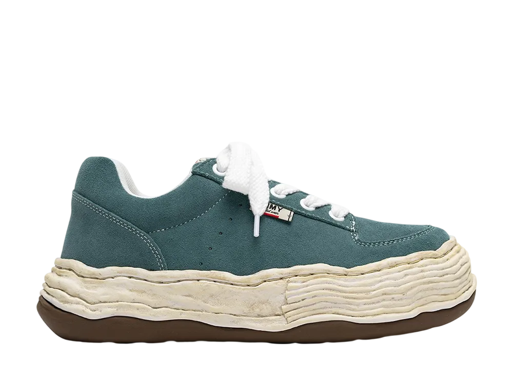 メゾンミハラヤスヒロ オリバー ディストレスト ソール スエード ロートップ スニーカー "ブルー" (A16FW708)