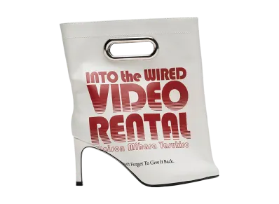 Maison MIHARA YASUHIRO Women's Shopping Bag Motif Pin Heel Boots "White"