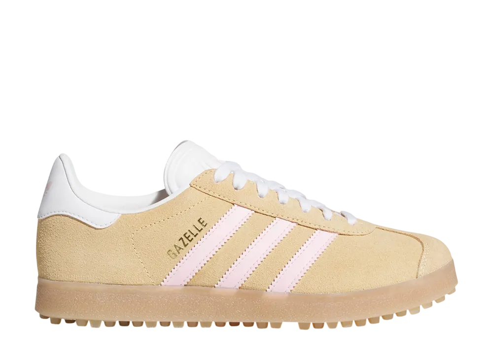 アディダス ウィメンズ ガゼル ゴルフ "アイスタンジェリン/クリアピンク/クラウドホワイト"