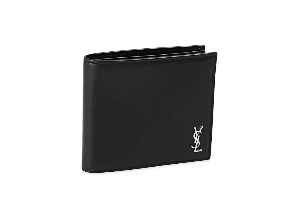 Saint Laurent Tiny Cassandre Bi-fold Wallet "Black"