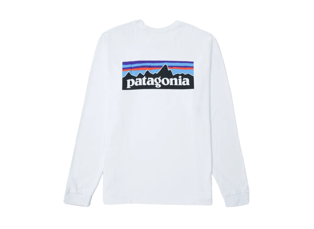 patagonia Men's LongSleeve P-6Logo Responsibility "White"