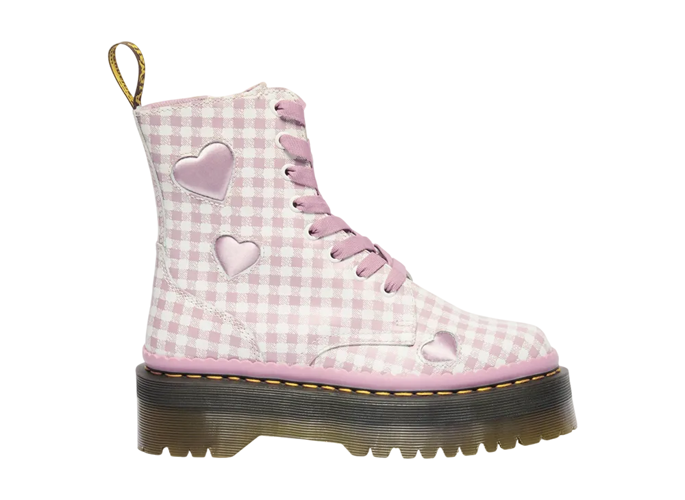 ドクターマーチン ウィメンズ ジェイドン ハート 8ホール ブーツ "ホワイト/ダスティローズ"