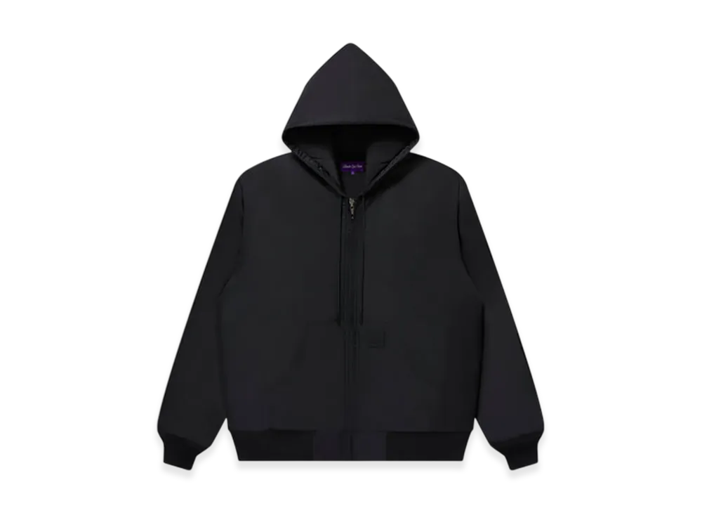 BlackEyePatch OG Leather Patched Nylon Hooded Jacket "Black"