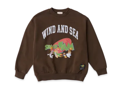 WIND AND SEA x SPACE JAM Crew Neck Sweatshirt "Brown"