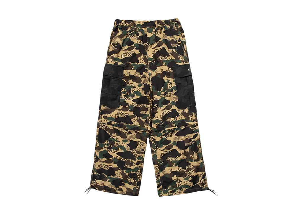 アベイシングエイプ x クロット カモデタッチャブル リラックスフィット カーゴパンツ "イエロー"