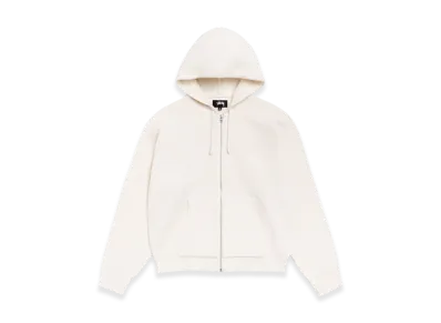 Stussy Textured Zip Hooded Sweater "Bone"