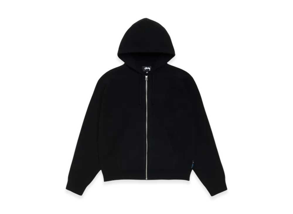 Stussy Textured Zip Hooded Sweater "Black"