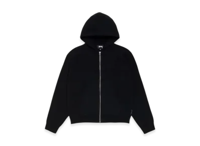 Stussy Textured Zip Hooded Sweater "Black"