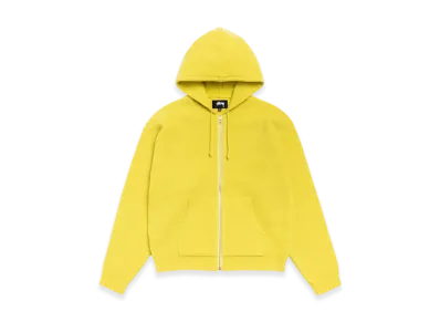 Stussy Textured Zip Hooded Sweater "Yellow"