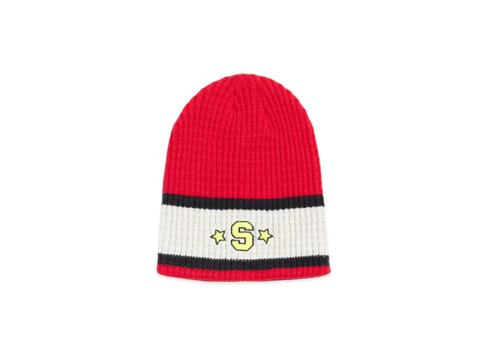 Stussy Varsity S Stripe Skullcap "Cherry"