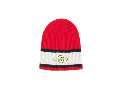 Stussy Varsity S Stripe Skullcap "Cherry"