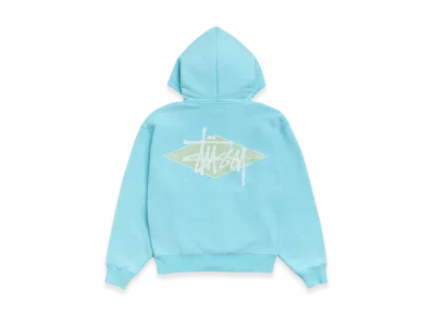 Stussy Basic Diamond Zip Hoodie "Teal"