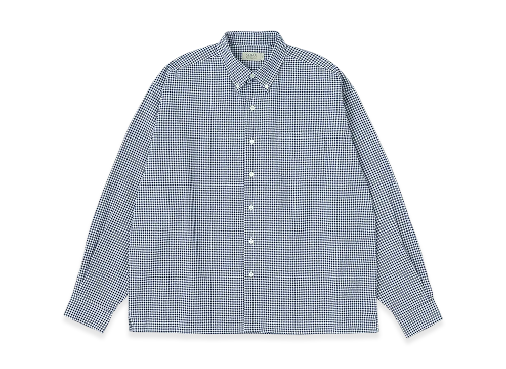 SEDAN ALL-PURPOSE Light Oxford Box BD Shirt "Navy Gingham Plaid"