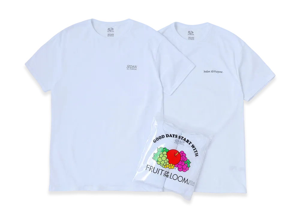 SEDAN ALL-PURPOSE x FRUIT OF THE LOOM Pack Tee (2P) "White"