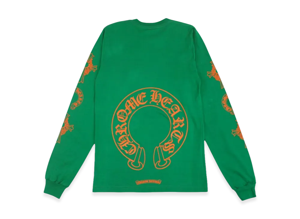 Chrome Hearts Horseshoe L/S T-Shirt "Green/Orange"