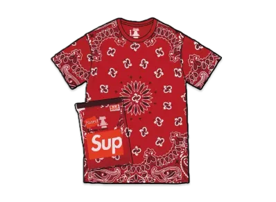 Supreme x Hanes Bandana Tagless Tees (2 Pack) "Red"