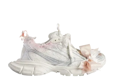 BALENCIAGA Women's 3XL Lace Sneakers "White/Light Pink"