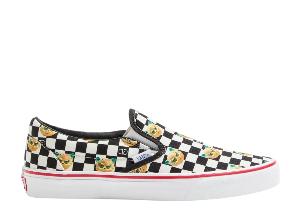 ヴァレンティノ ガラヴァーニ × バンズ スリッポン "ル シャ デ ラ メゾン/Vロゴ チェッカーボード"