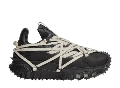 Rick Owens × MONCLER Trailgrip Megalace Sneaker "Black"