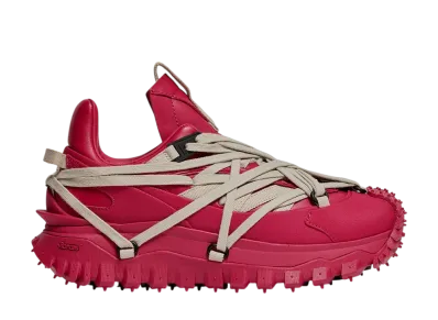 Rick Owens × MONCLER Trailgrip Megalace Sneaker "Cherry"