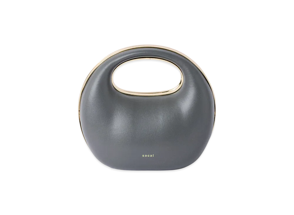 sacai Leather Round Bag "Gray"