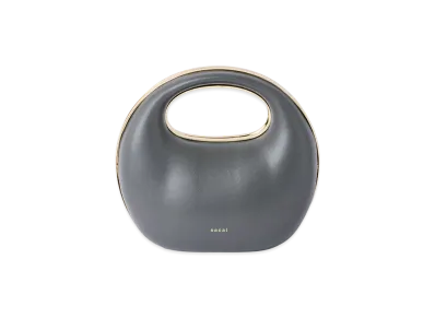 sacai Leather Round Bag "Gray"