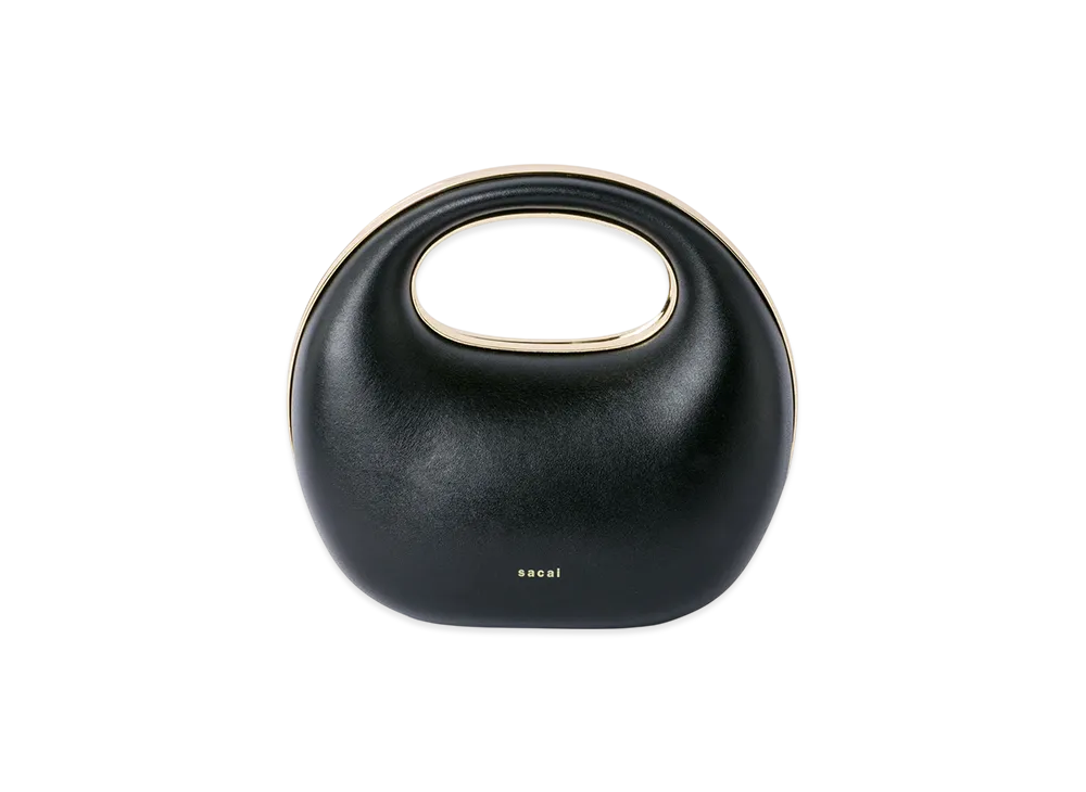 sacai Leather Round Bag "Black"