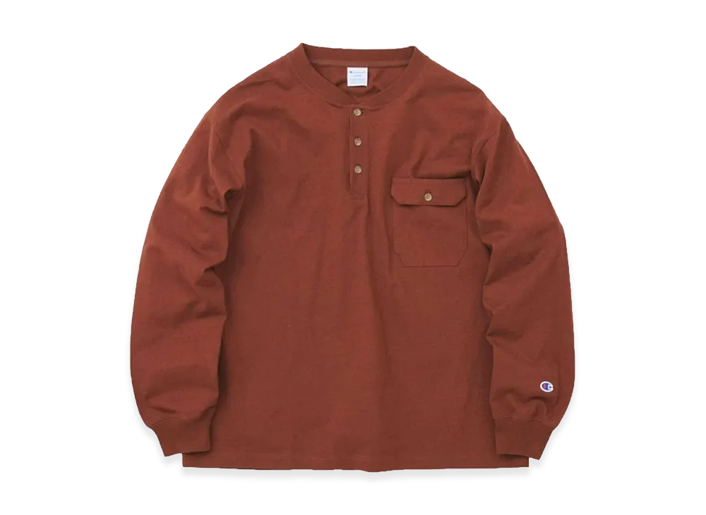 Champion x JOURNAL STANDARD for JS Long Sleeve Henley Neck "Brown"