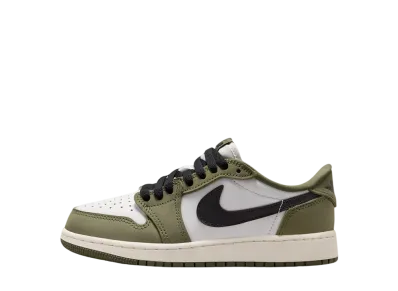 Nike GS Air Jordan 1 Retro Low OG "Medium Olive and Summit White"