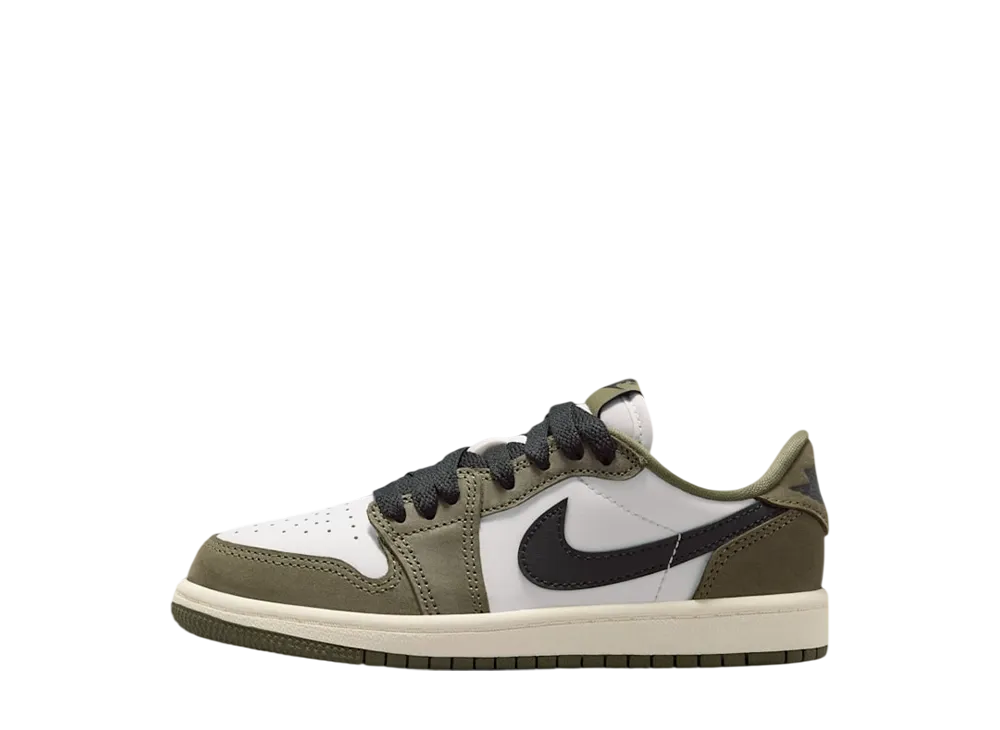 ナイキ PS ジョーダン1 レトロ ロー OG "ミディアムオリーブ アンド サミットホワイト" (キッズ)